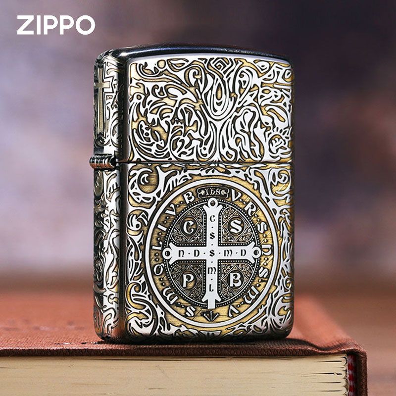 ZIPPO打火机DIY康斯坦丁恶灵挽歌五面精雕男士正品防风煤油打火机
