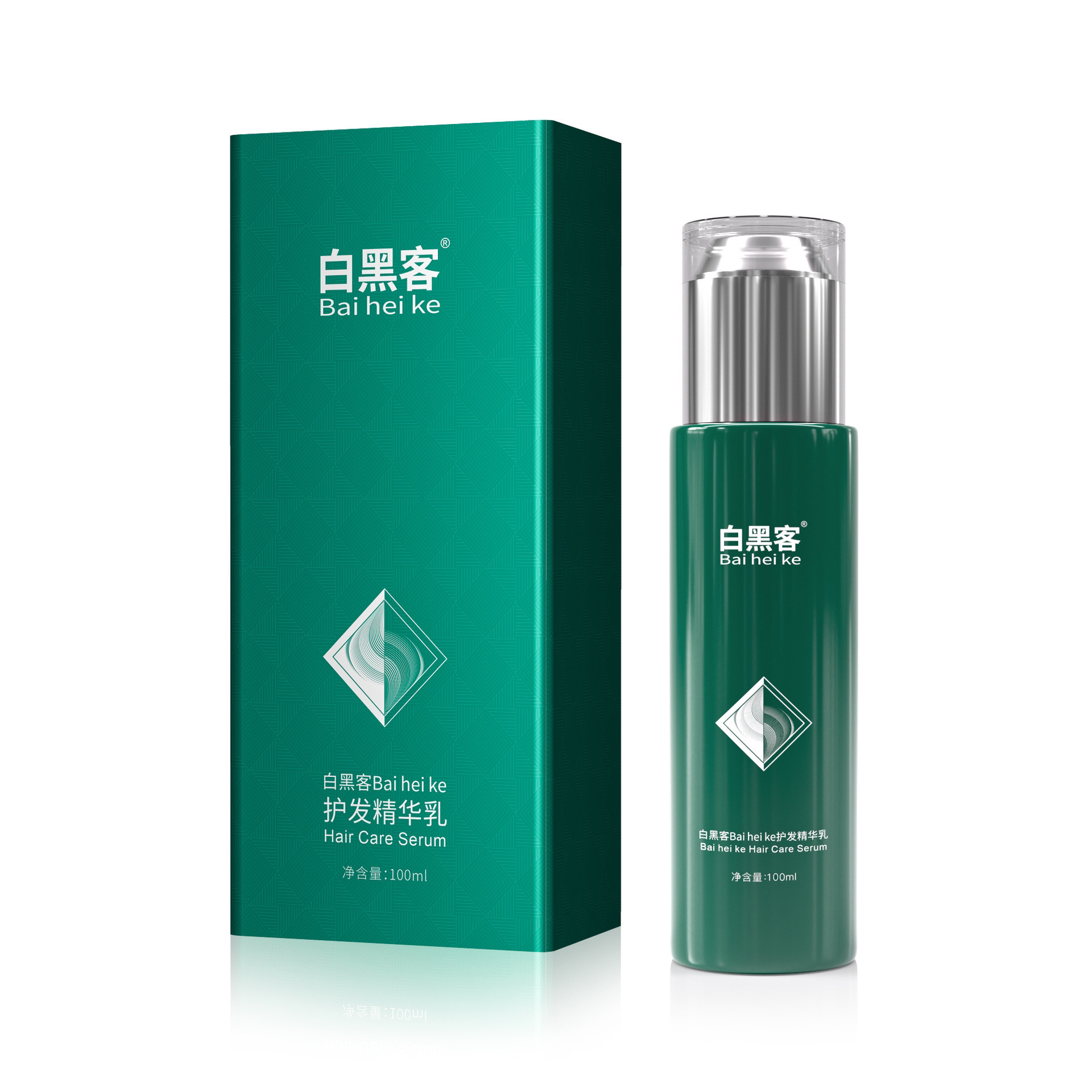 A 白黑客黑发乌发乳滋养头发灵芝何首乌密发护发精华液植物精华