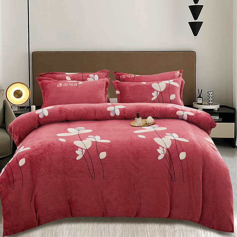 加绒加厚保暖牛奶绒单件单人双人被套双面绒双面绒被套