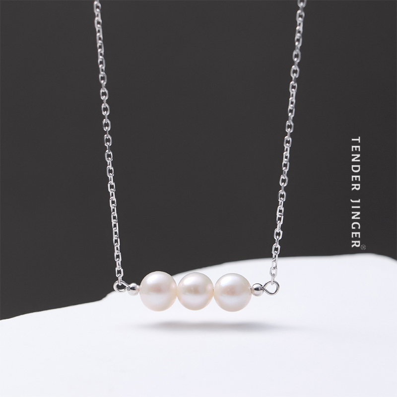 Tender Jinger 坠链均925银 三生三世珠珠微笑项链高级轻奢