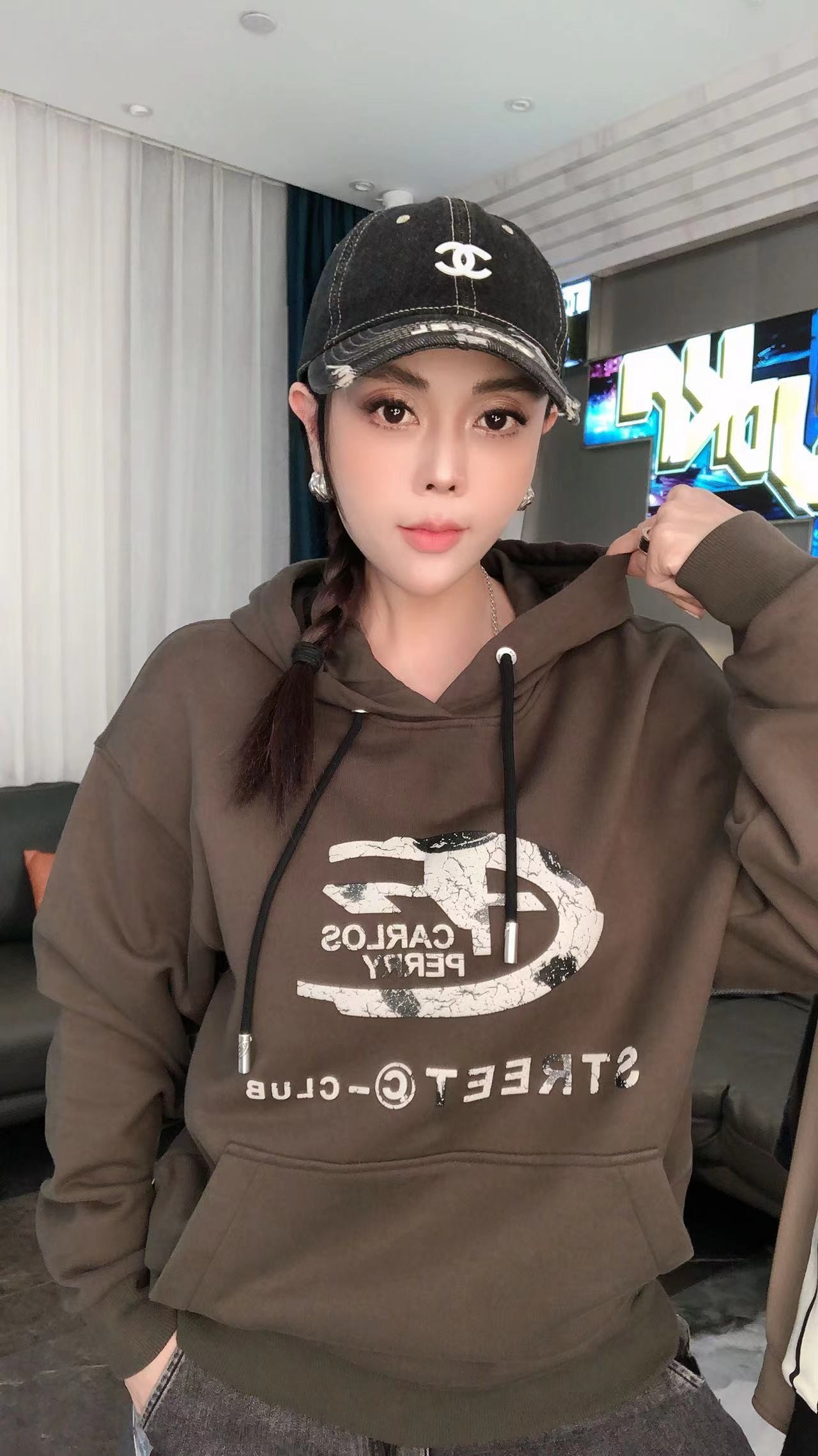 意大利C+秋冬潮品轻奢高端气质百搭休闲男士时尚连帽卫衣insW0999