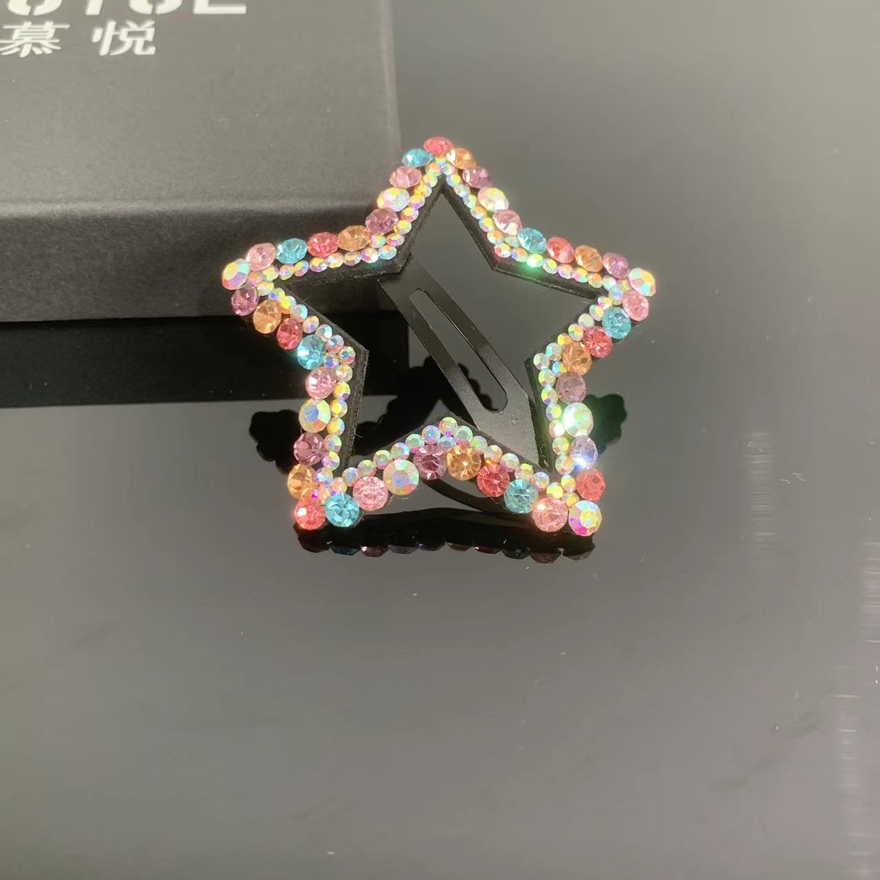 慕悦-【五角星】专柜正品经典掰掰夹6cmBB夹5033