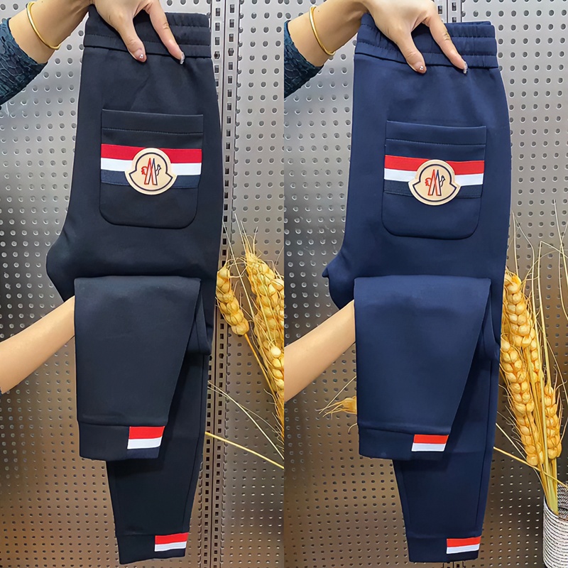 秋冬新款潮牌刺绣运动休闲裤男士百搭修身时尚小脚卫裤精品哈伦裤