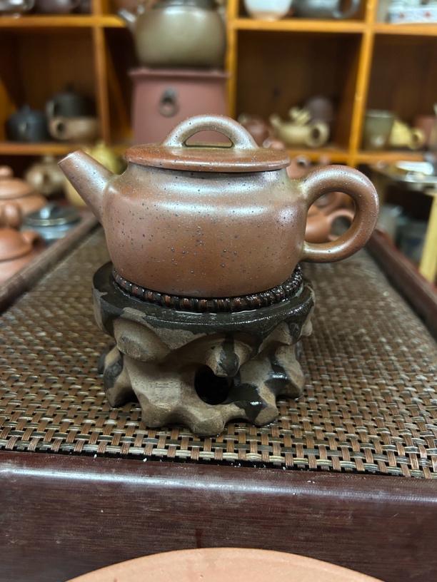 130cc矮汲直壶古法匣钵柴烧段泥火彩火红彩铁质显炉火纯青质感