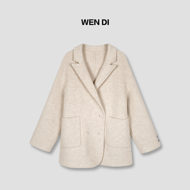 韩系毛呢外套女2025年秋冬季新款小个子呢子大衣加厚赫本风中长款