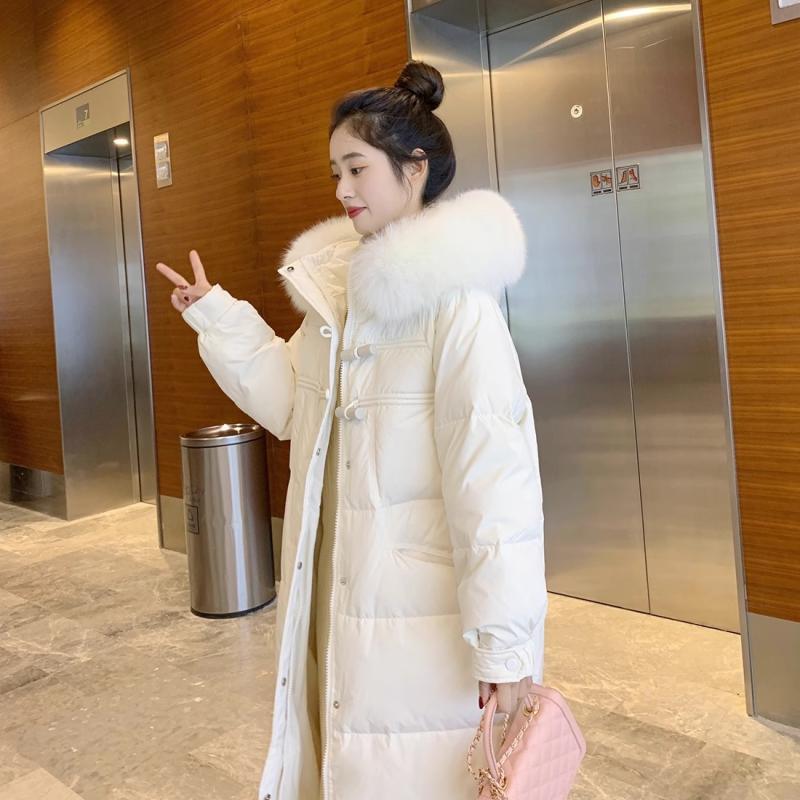 波司澄高档气质加厚羽绒服女冬季新款韩版宽松连帽大毛领外套通勤