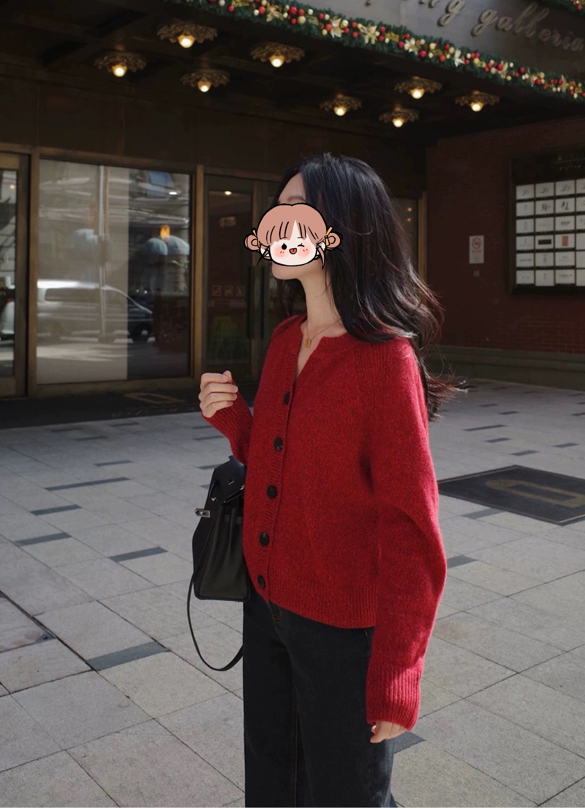 温暖小羊 重：370克 元•小禾 花纱红柜级A纱 剪刀领3股针织开衫