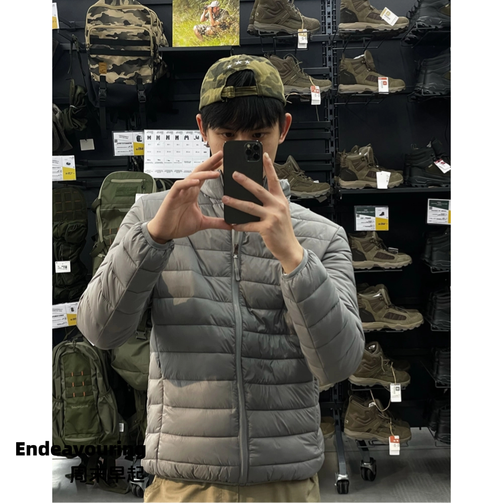 周末早起 primaloft美式户外通勤立领高密度棉男士冬季休闲夹克