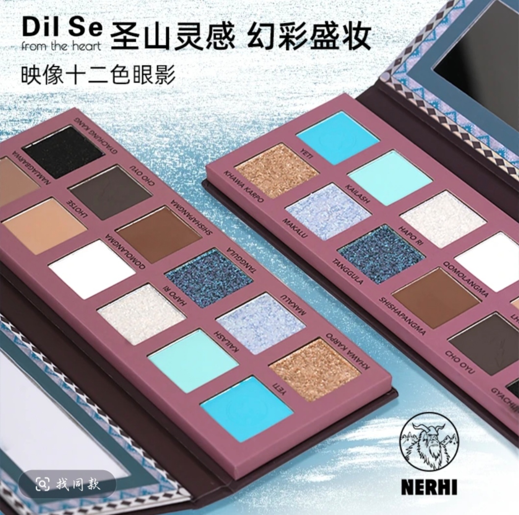 DilSefromtheheart圣山映像十二色眼影哑光大地色珠光