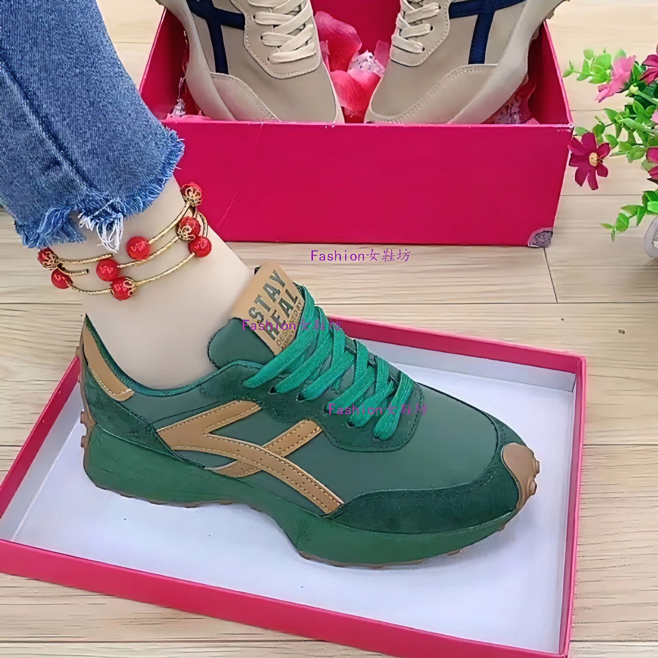 品牌断码断码清仓防滑阿甘运动鞋女网红超火休闲老爹鞋百搭显脚小