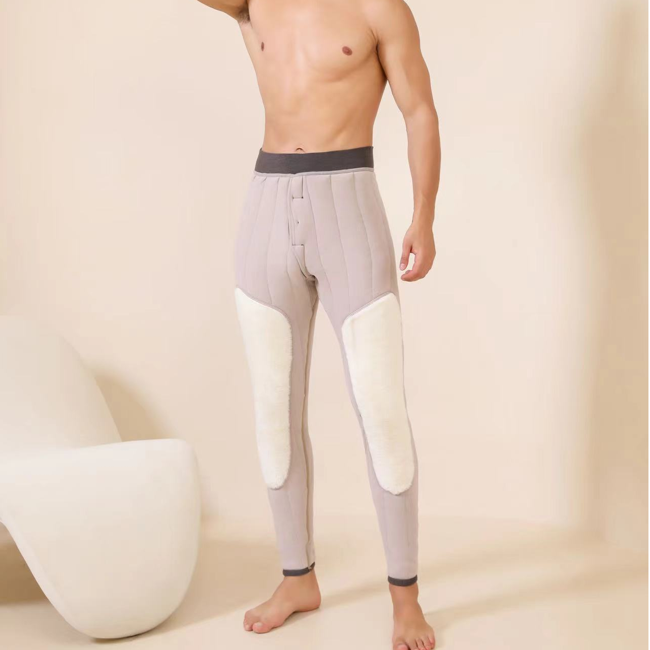 6601#棉裤男士加绒加厚冬季特厚保暖裤内穿
