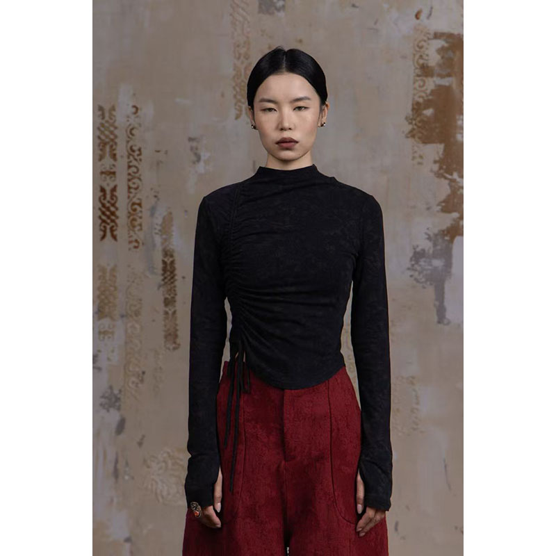 【ELSEN沙粒】手工亲肤柔软紧身穿搭百搭打底衫女装ES0004出行