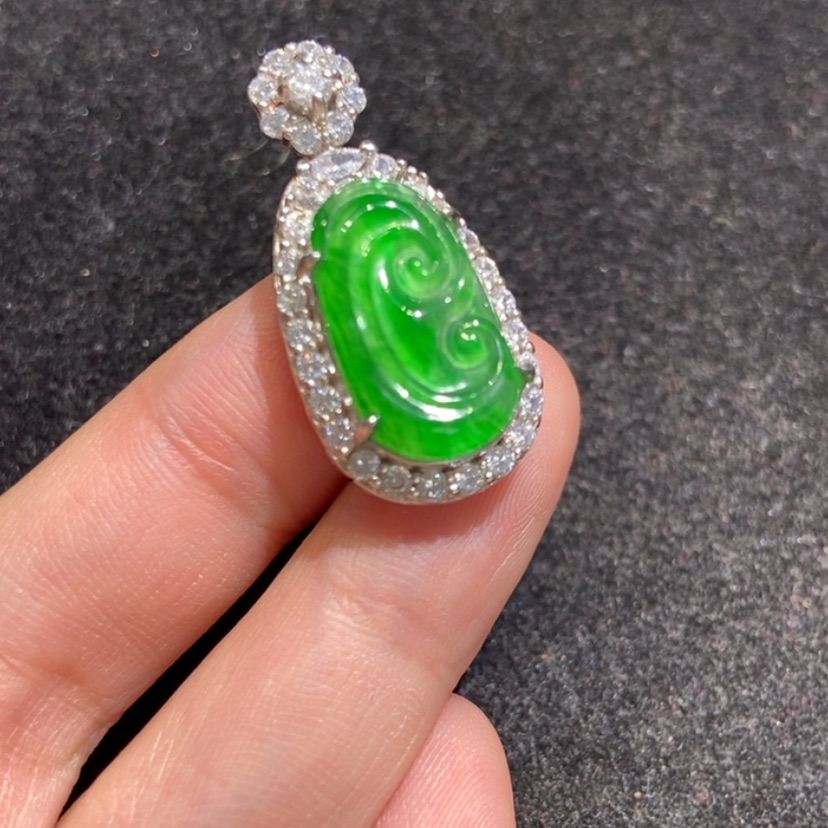 【闪购商品】翡翠裸石银S925镶嵌