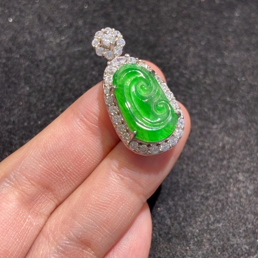 【闪购商品】翡翠裸石银S925镶嵌