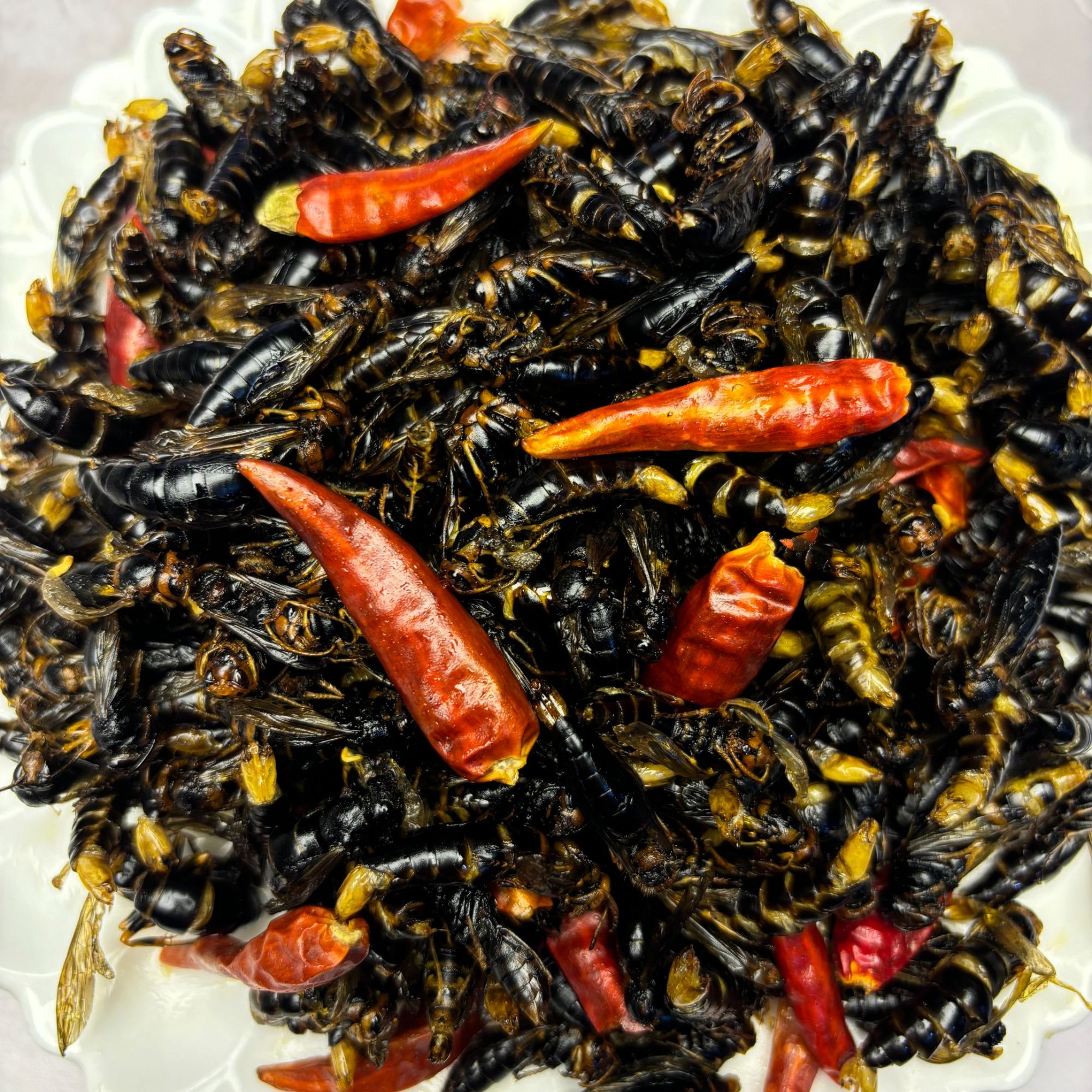 4级 蜂蛹 油炸蜂蛹 树蜂 马蜂