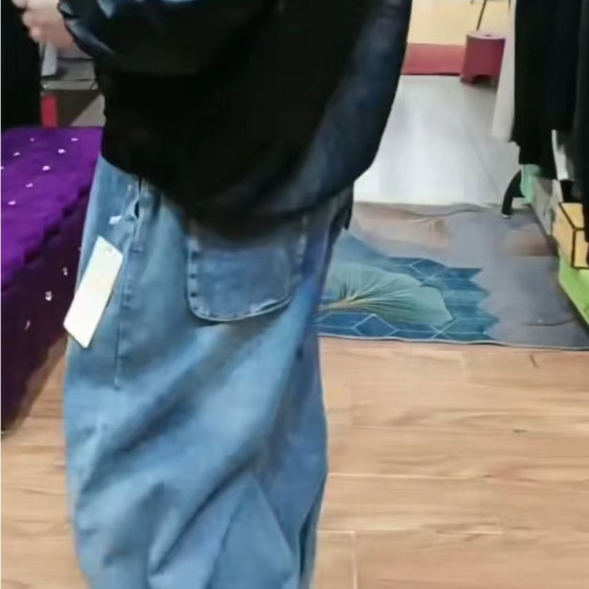 2023年新款水洗牛仔灯笼裤