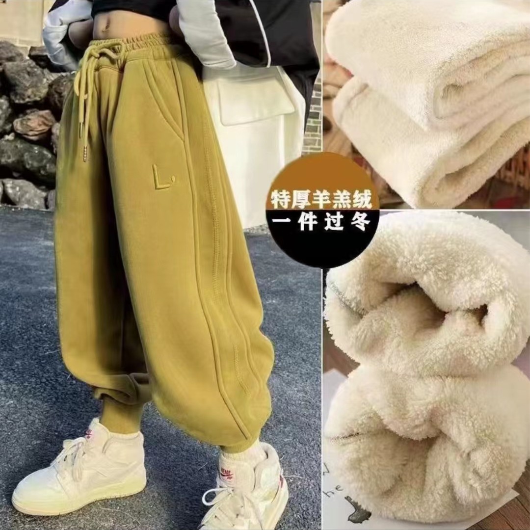 爆款推荐亲子款春秋时尚男女童裤子儿童运动裤大童薄款卫裤长裤
