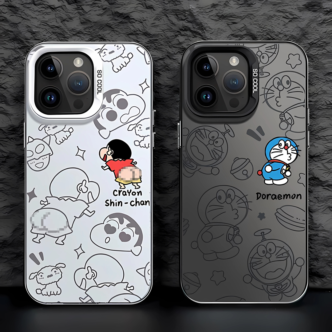 彩银蜡笔小新小米14pro手机壳小米14保护套iphone15promax男款潮