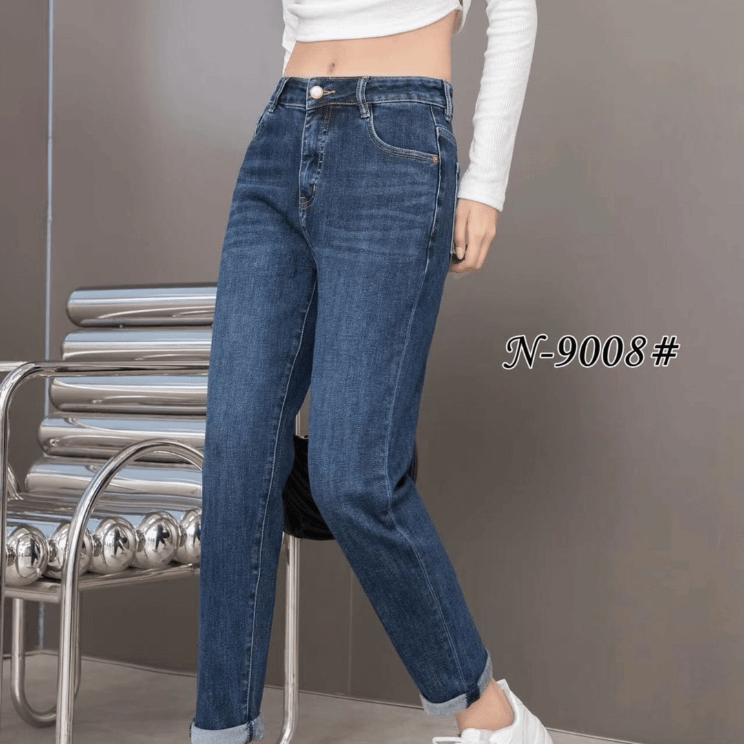 兰灰色锥型高弹牛仔长裤（9008）男女同款显瘦显高休闲百搭舒适气质