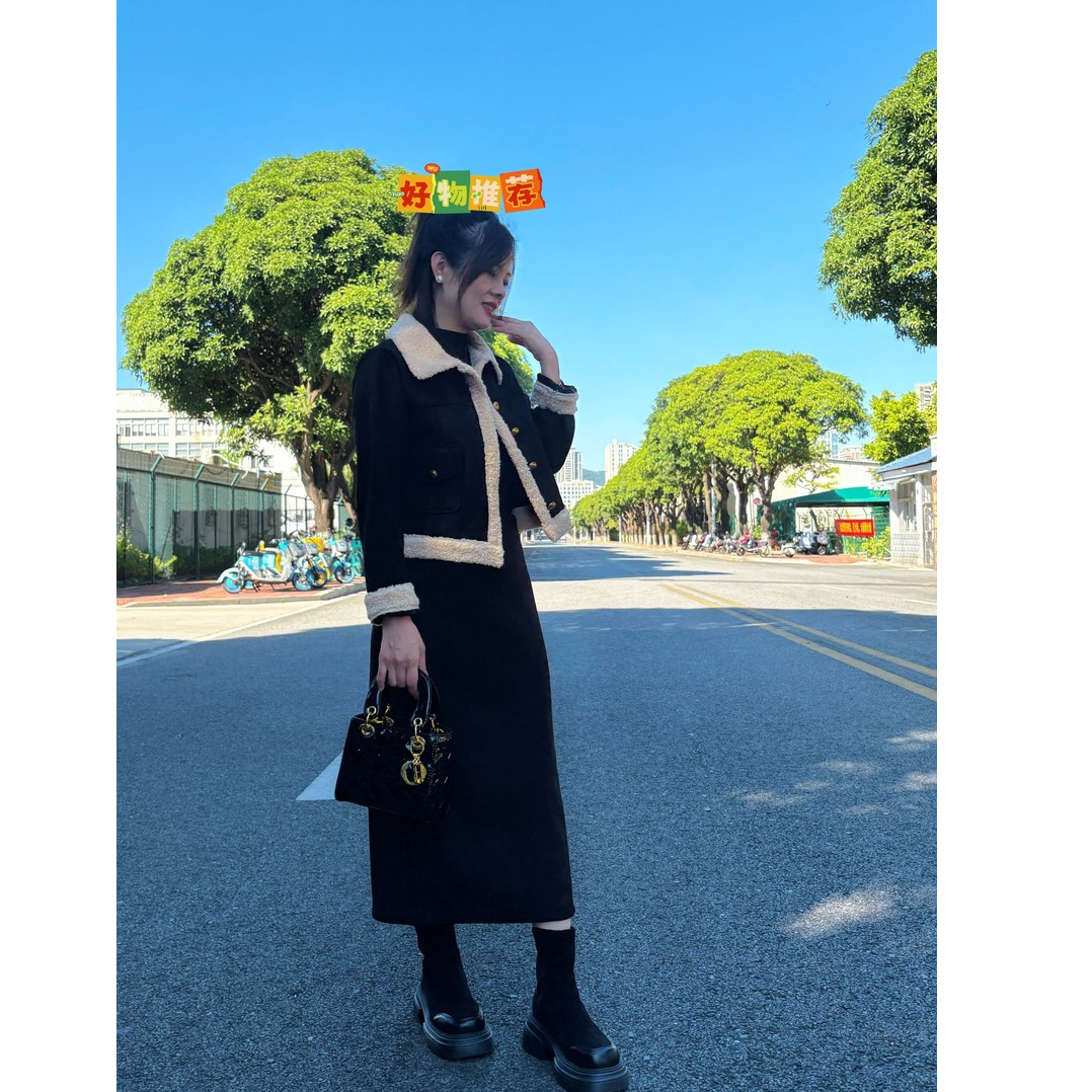 【加绒】【两件套】小香风2025新款短外套半身裙时尚优雅两件套
