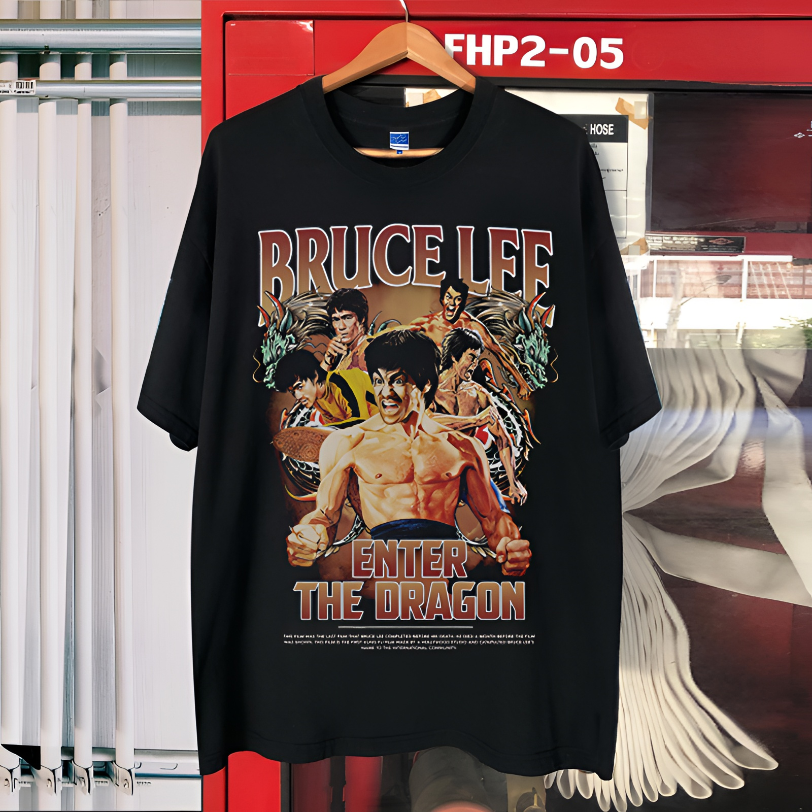 Young Guns李小龙Bruce Lee经典复古半袖T恤街头宽松纯棉圆领短袖