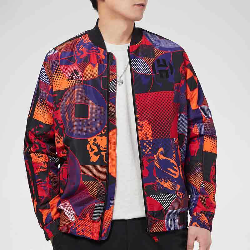 阿迪达斯外套男装2023春季新年款运动服哈登篮球防风夹克GQ2832