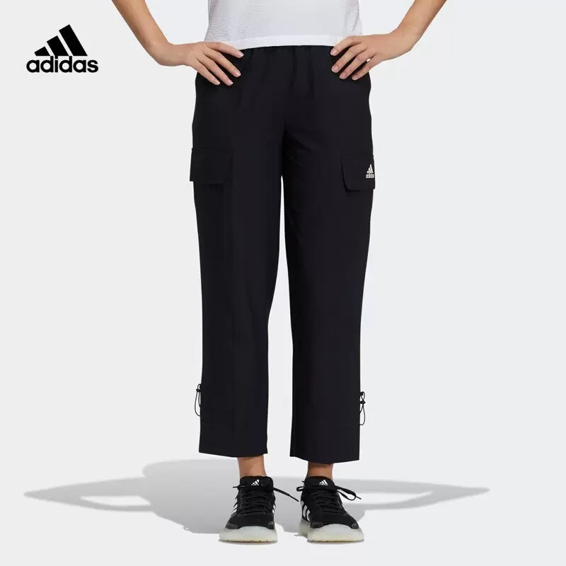 Adidas阿迪达斯正品女裤工装直筒裤宽松舒适运动裤休闲长裤GP0666
