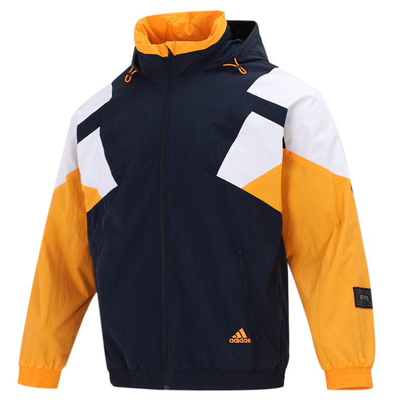 Adidas阿迪达斯外套男子2023秋冬新款加绒防风梭织夹克正品HE7473