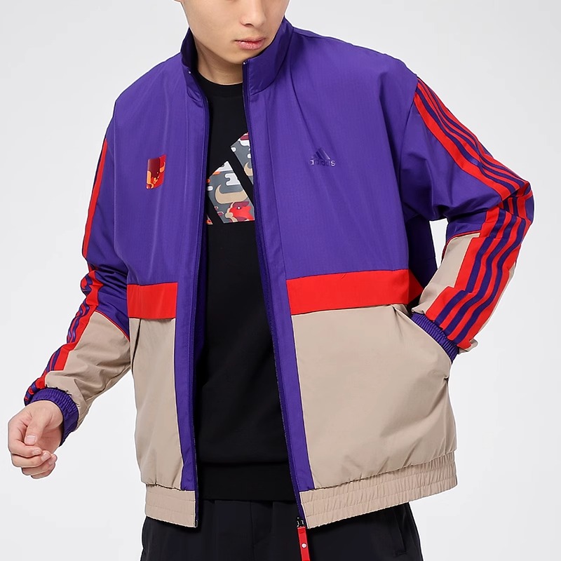 Adidas阿迪达斯新年款外套男装2023牛年运动服立领加绒夹克GP1824