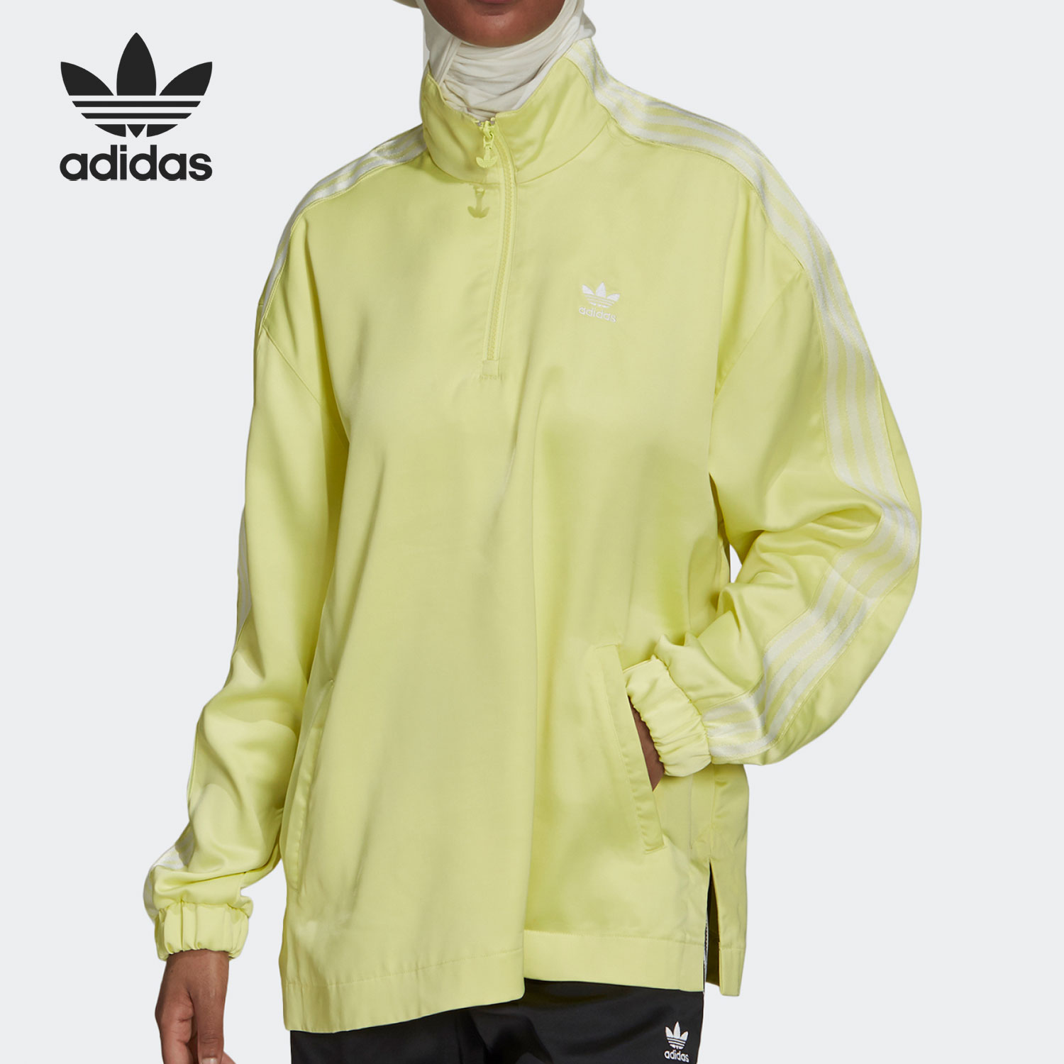 Adidas/阿迪达斯 正品三叶草新款女子运动休闲夹克外套 H37824