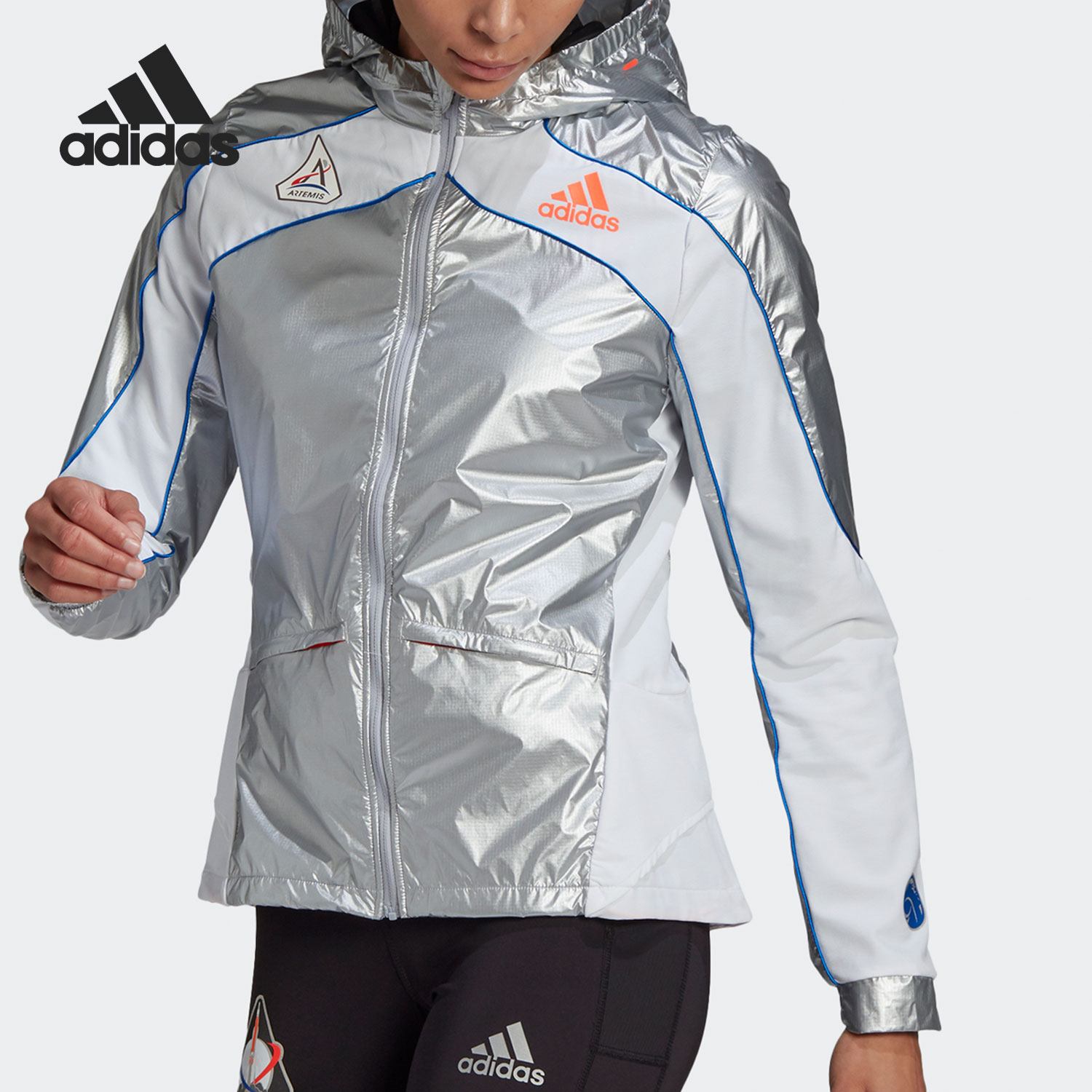 Adidas/阿迪达斯官方正品 SPACE JKT W 女子跑步运动外套 GN4269