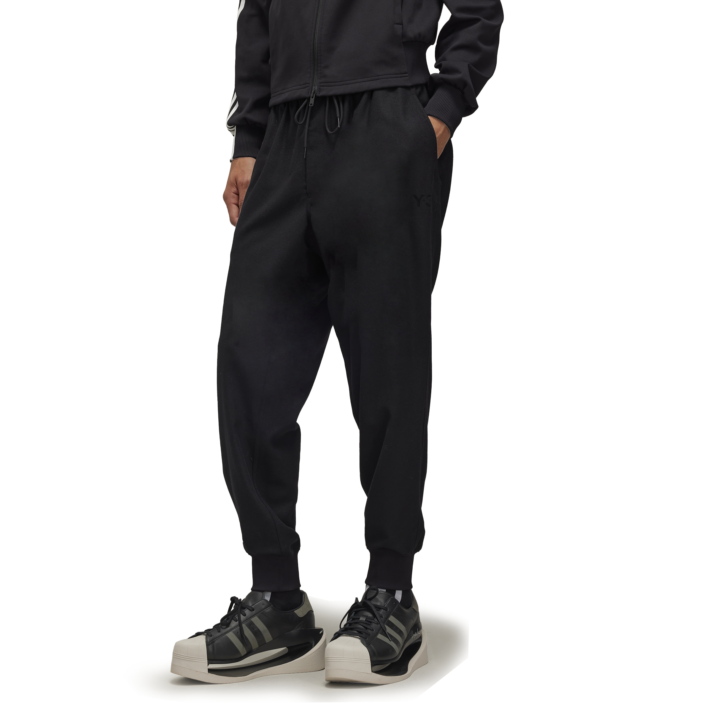 Y-3/Y-3（51-IZ1878）黑色秋冬款时尚简约运动款长裤