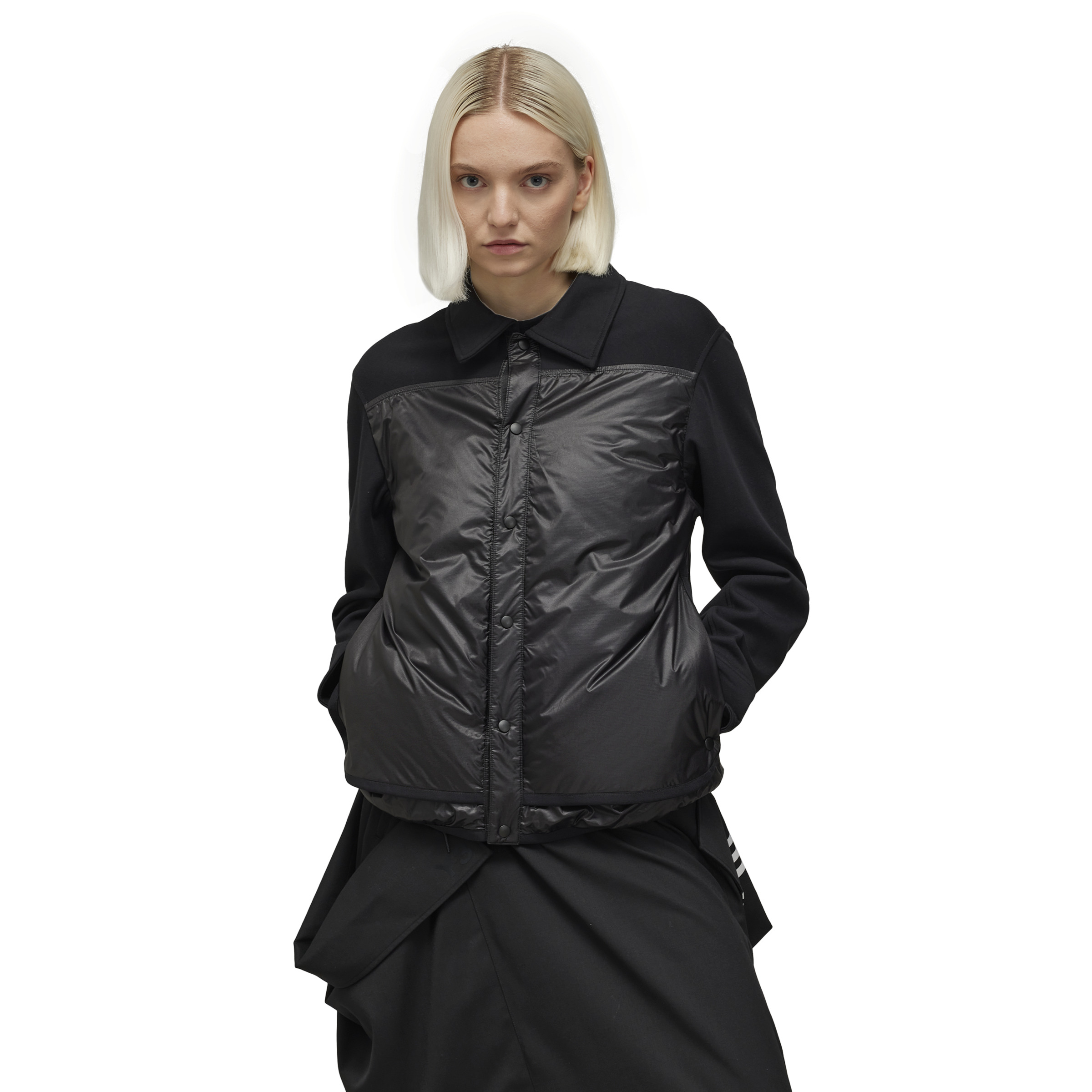 Y-3/Y-3（51-IW7479）黑色拼接轻薄保暖休闲时尚运动外套