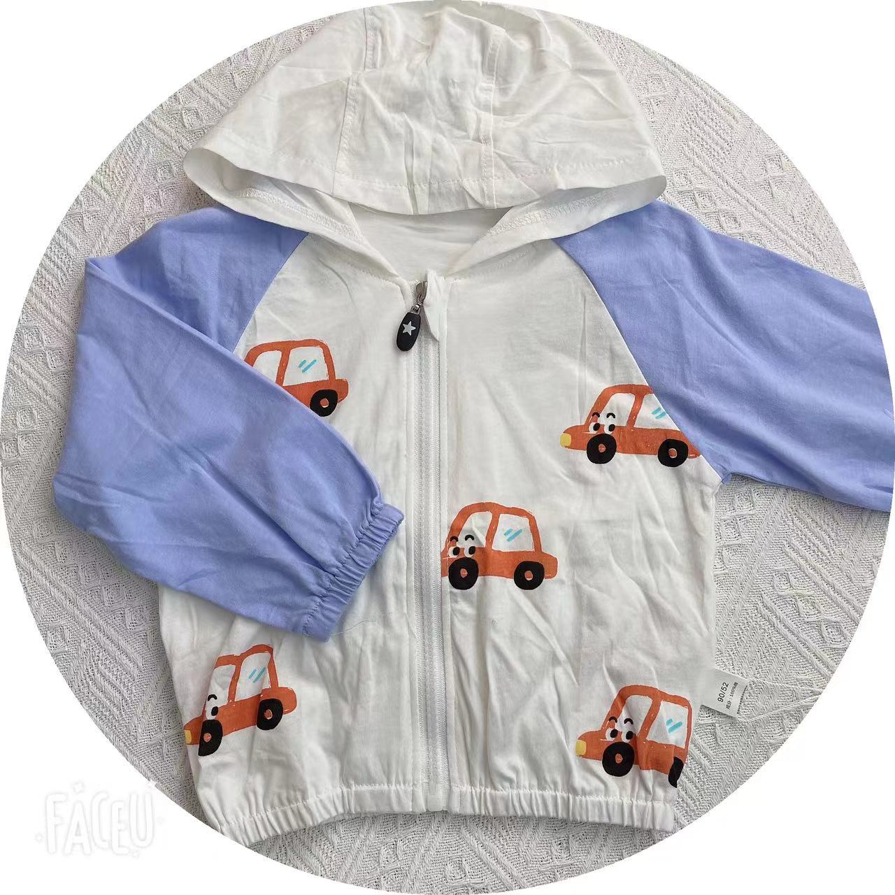 儿童防晒轻薄衣服男宝宝薄款夏季外套女婴儿透气空调衫连帽休闲衣