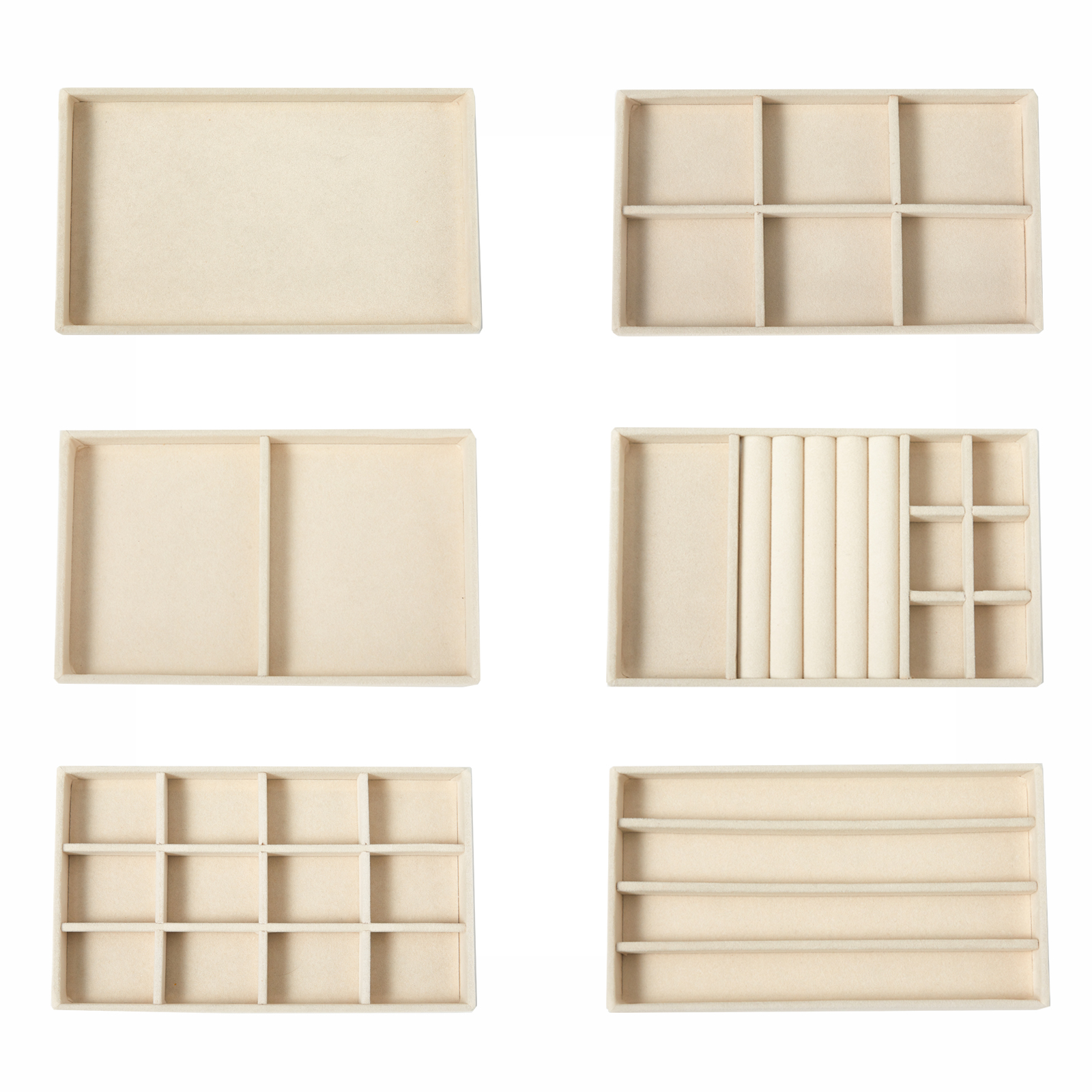 首饰盒/箱 米色托盘首饰盒耳钉耳饰收纳盒耳环饰品盒首饰整理盒