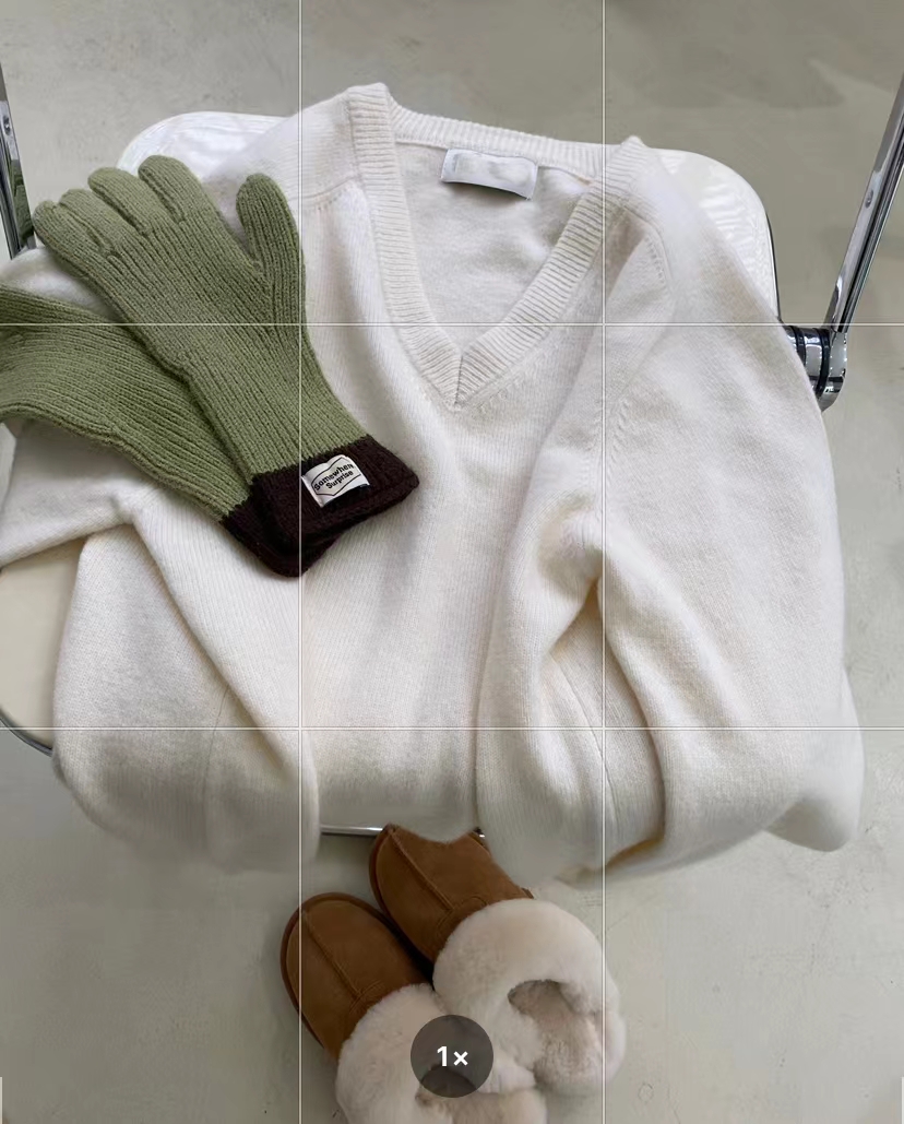 [哈尼家2]2025新款v领韩系简约毛衣百搭休闲上衣女AA4