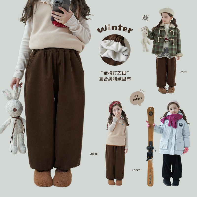【NO退NO换】杨梅家女童加绒休闲裤【两件以上包邮】MKBL357