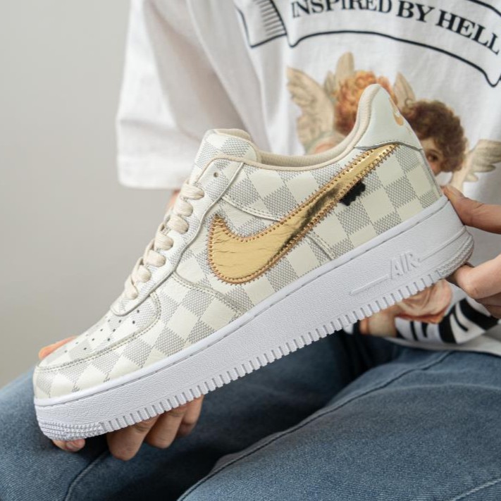 【定制球鞋】NikeAF1-金色麦浪潮流球鞋情侣低帮-CW2288-111