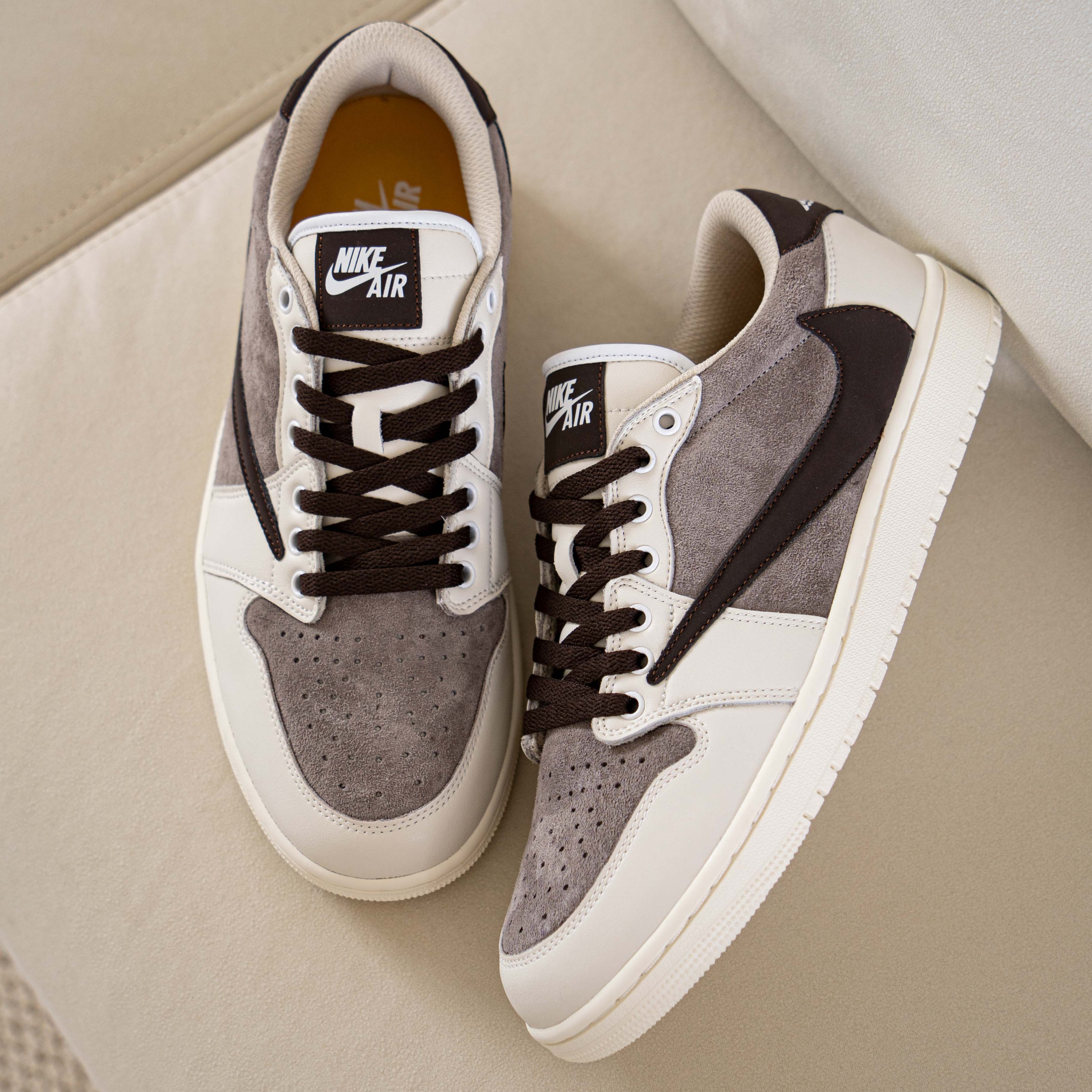 【定制球鞋】Nike AJ1 low 深空灰潮流翻毛球鞋AJ-WH001-001