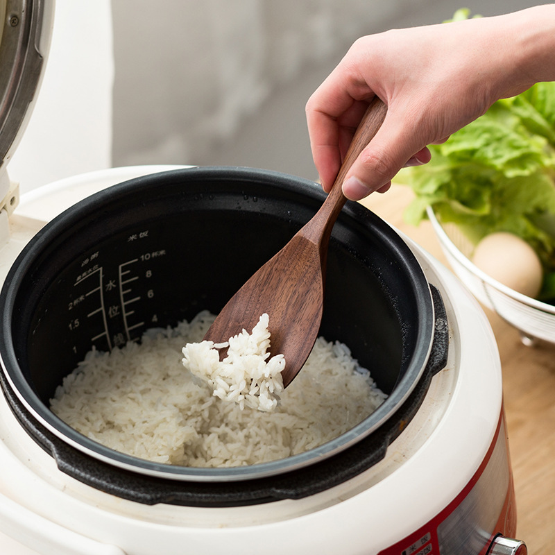 黑胡桃盛饭铲家用中式实木吃饭小锅铲电饭煲不伤锅轻奢厨房餐具