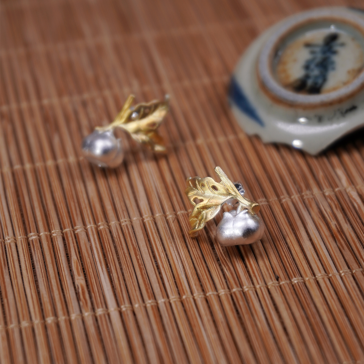 925银耳饰 「柿柿如意」【七夕礼物】告白饰品银耳钉银项链首饰套装