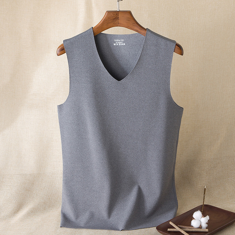 无痕保暖背心男士加绒加厚内衣德绒速热坎肩内穿棉打底衫秋冬季潮