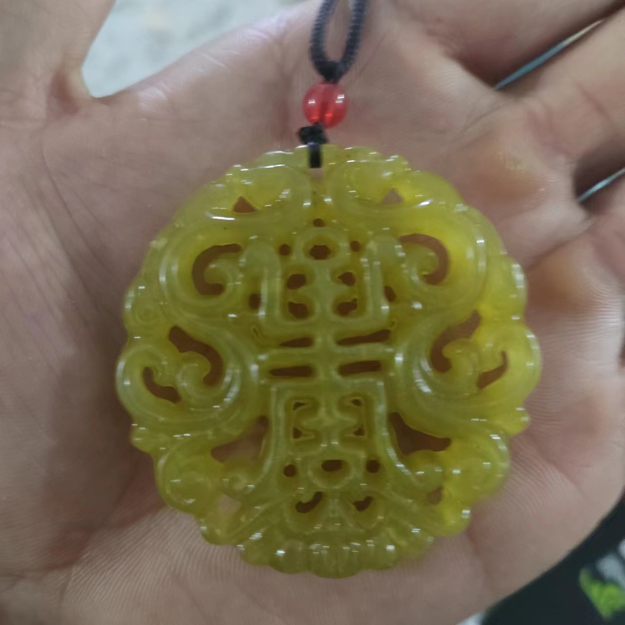 【严总宠粉】蛇纹石玉定制未镶嵌多样性发一个黄金玉万寿牌Q5