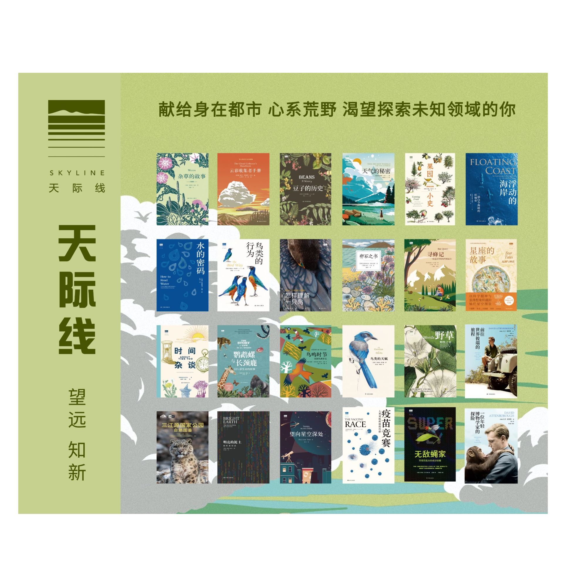 译林天际线24种套装 新知、自然、科普类经典读物云彩收集者手册等