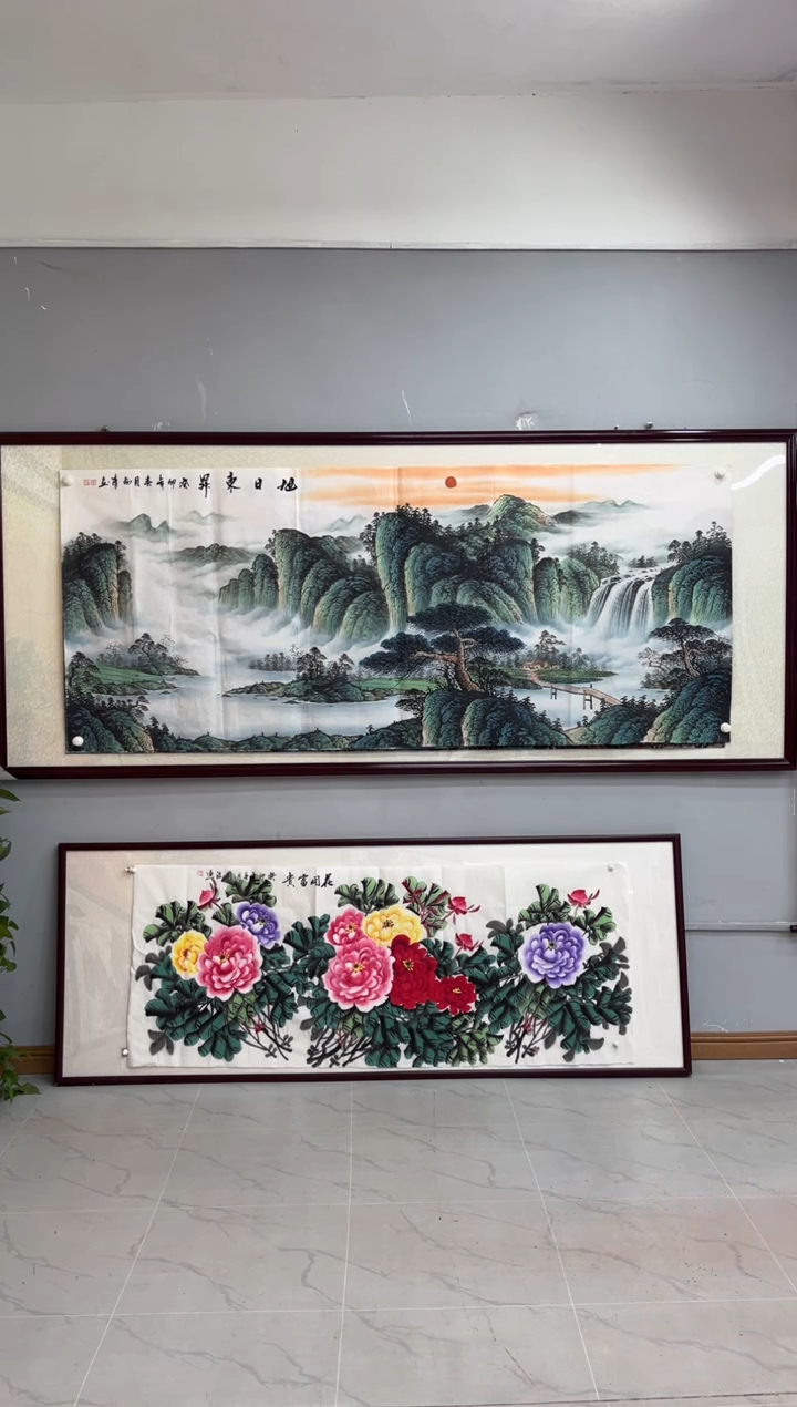 【闪购商品】绘画尚清《旭日东升》画芯未裱240X100