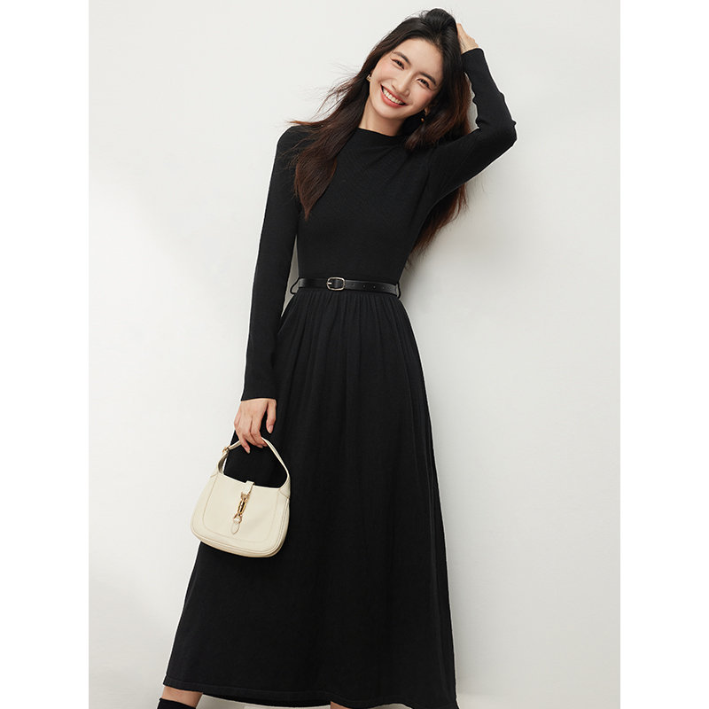 【粉丝专享】朗文斯汀设计感时尚收腰连衣裙DTML4511D09311