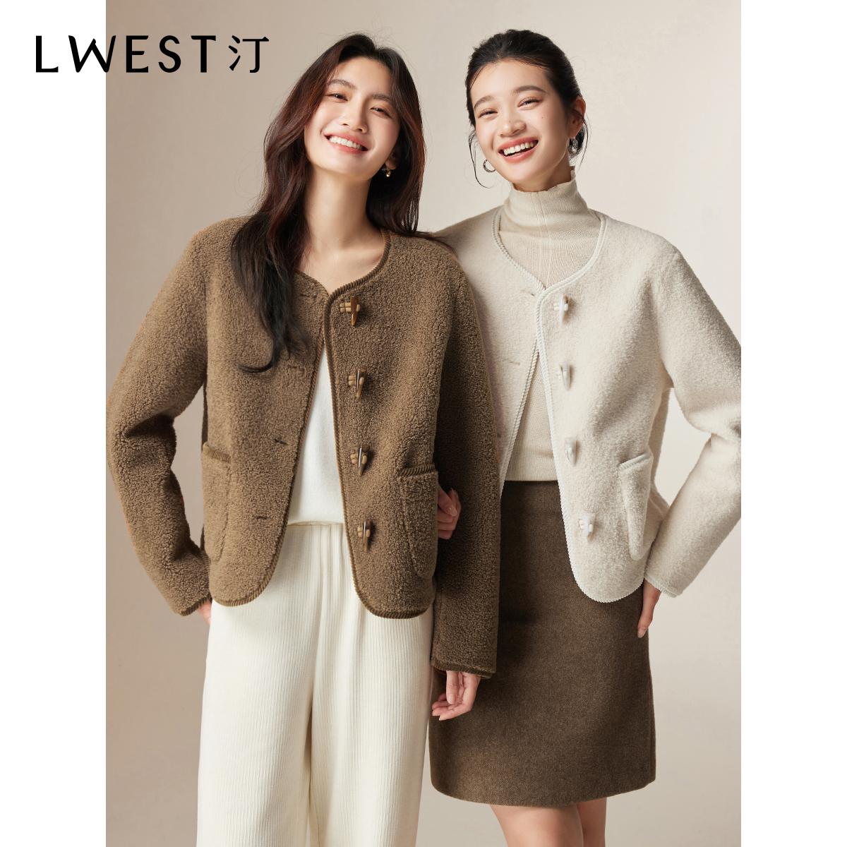 【备用链接】朗文斯汀法式毛绒小香风短外套DTMW4508C12704