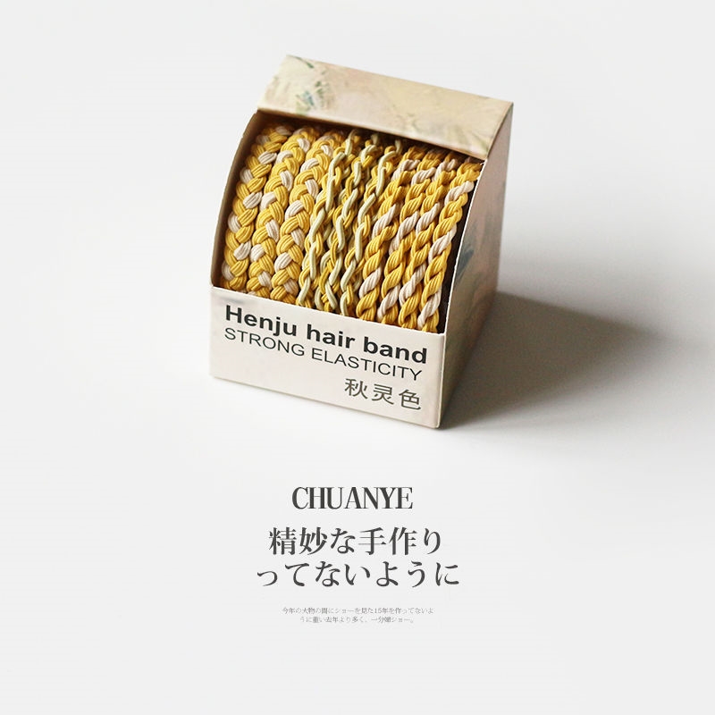 糖果色个性头饰简约彩色清新ins耐用韩版发圈麻花2023高弹力头绳