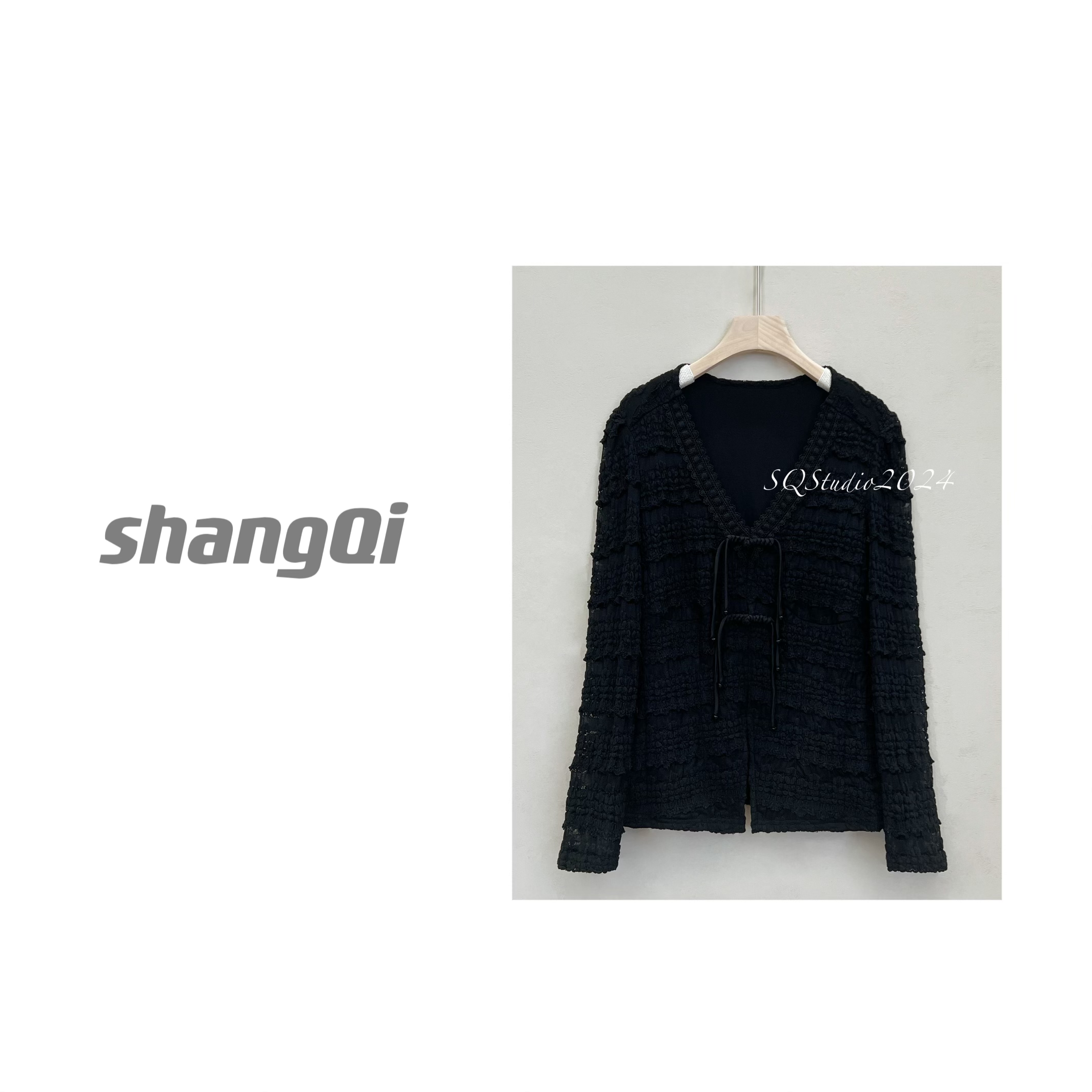 【浮生】蕾丝新中式上衣新中式国风时尚显瘦盘扣上衣。——N43卡码拍小