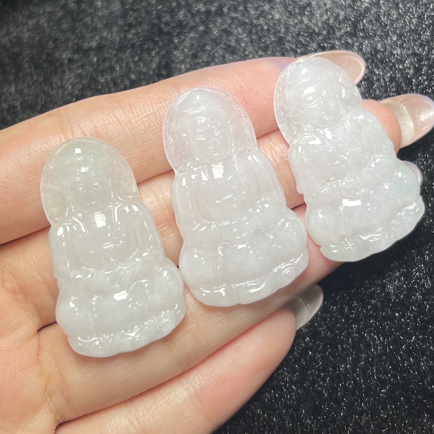 【玉氏珠宝】18k金翡翠观音-约37*22*4mm 多样性 发一CAN1760054